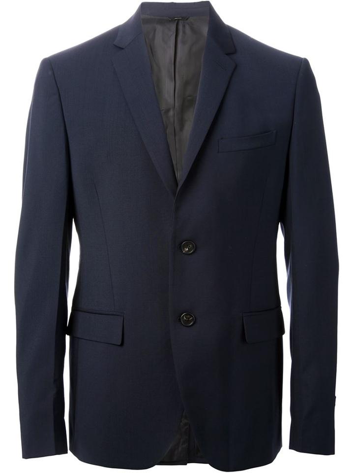 Fendi Classic Slim Fit Suit, Men's, Size: 52, Blue, Wool