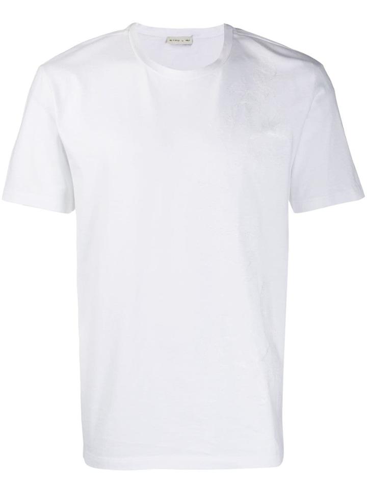 Etro Tone-on-tone Embroidered T-shirt - White