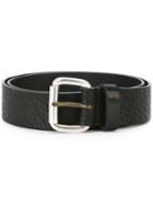 Diesel Textured Belt, Men's, Size: 95, Black, Calf Leather