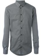 Dolce & Gabbana Dot Printed Shirt, Men's, Size: 42, Black, Cotton