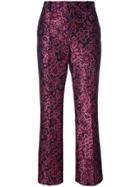 Lanvin Jacquard Brocade Trousers - Pink & Purple