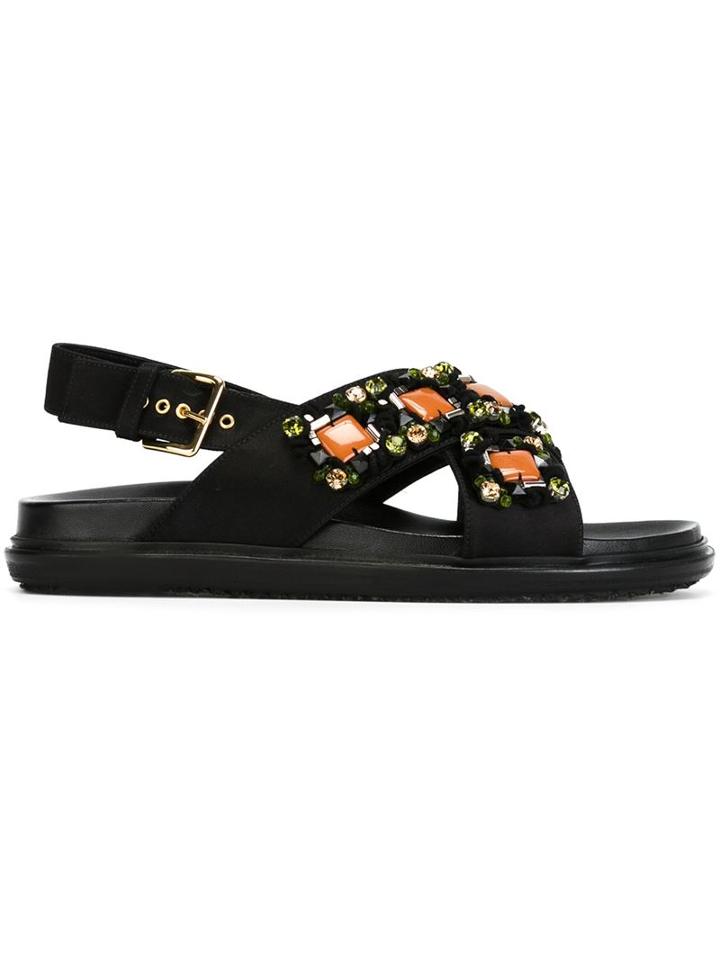 Marni 'fussbett' Embellished Sandals