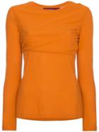 Sies Marjan Carlucci Long Sleeve Cotton Jersey Top - Orange