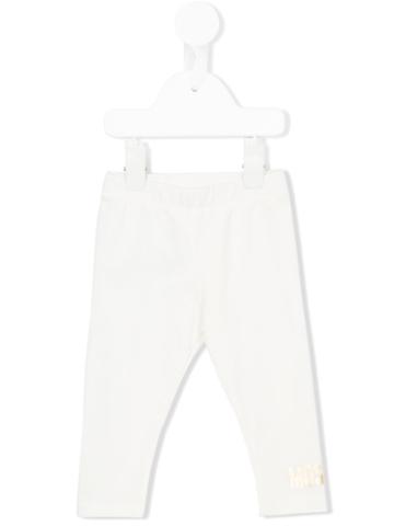 Moschino Kids - Logo Print Leggings - Kids - Cotton/spandex/elastane - 6-9 Mth, White