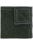 Canali Knitted Pocket Square - Green