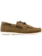 Canali Fringed Deck Shoes, Men's, Size: 44, Nude/neutrals, Suede/leather/rubber
