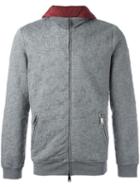 Armani Jeans Zipped Hoodie, Men's, Size: Large, Grey, Polyester/spandex/elastane/viscose/polyamide