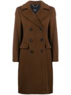 Paltò Double Breasted Coat - Brown