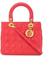 Christian Dior Vintage Lady Dior Cannage 2way Bag - Red