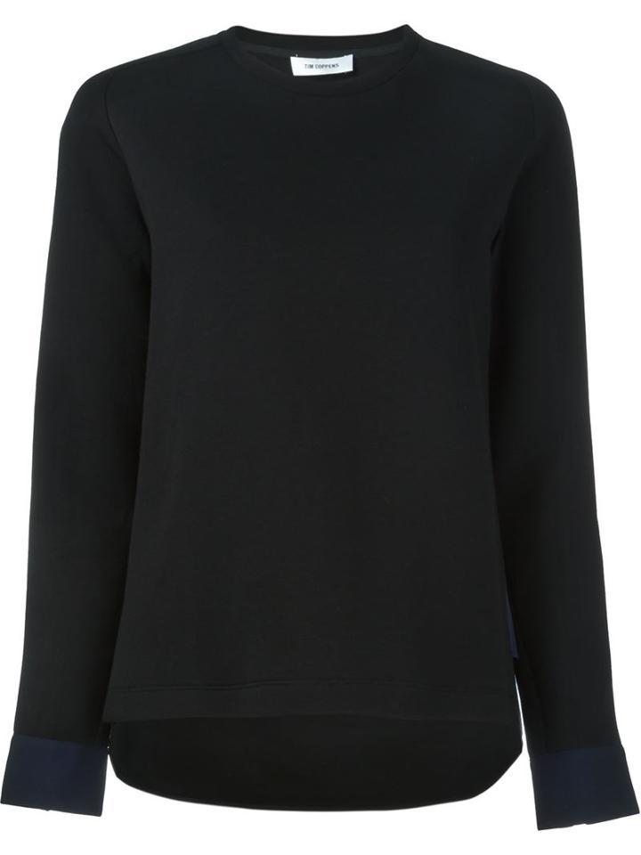 Tim Coppens Contrast Back Sweatshirt, Women's, Size: S, Black, Silk/cotton/polyamide/spandex/elastane
