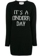 Alberta Ferretti It's A Wonderful Day Sweater Dress - Black