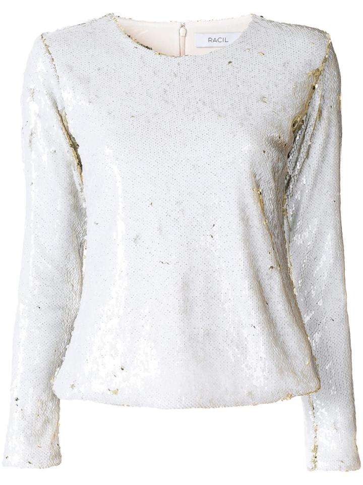 Racil Sequin Embellished Jumper - White