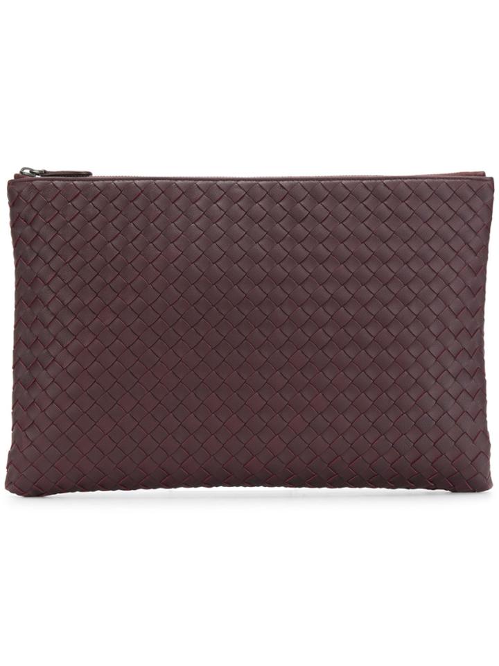 Bottega Veneta Woven Clutch Bag - Brown