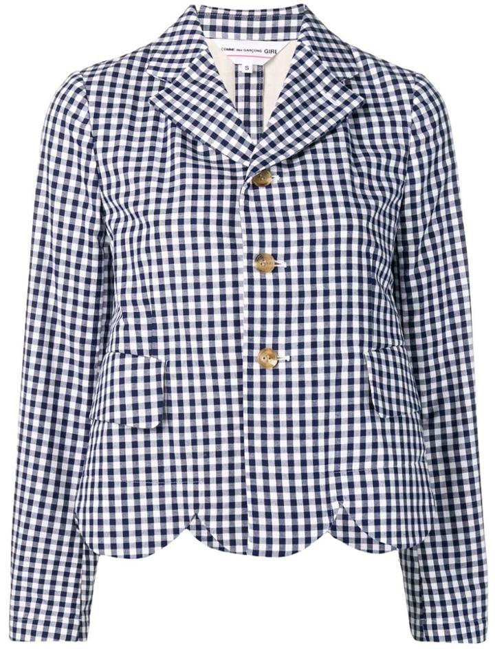 Comme Des Garçons Girl Gingham Jacket - Blue