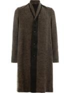 Masnada Contrast Trim Coat - Brown