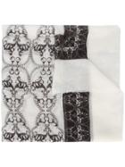 Thomas Wylde Skull Illusion Printed Scarf - White