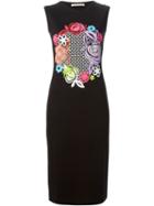 Christopher Kane Decades Floral Stretch Dress, Women's, Size: Small, Black, Spandex/elastane/viscose
