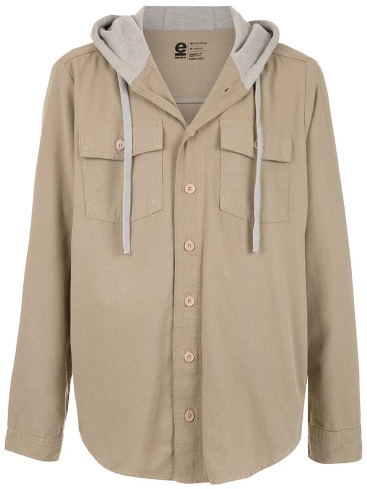 Osklen Hooded Shirt Jacket - Neutrals