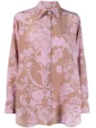 Acne Studios Floral Print Boxy Shirt - Brown
