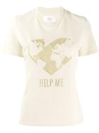 Alberta Ferretti Help Me Embroidered T-shirt - Neutrals