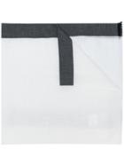 Max Mara Striped Style Scarf - White