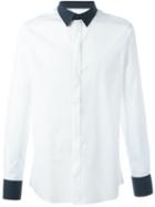 Dolce & Gabbana Polka Dot Detail Shirt, Men's, Size: 39, White, Cotton