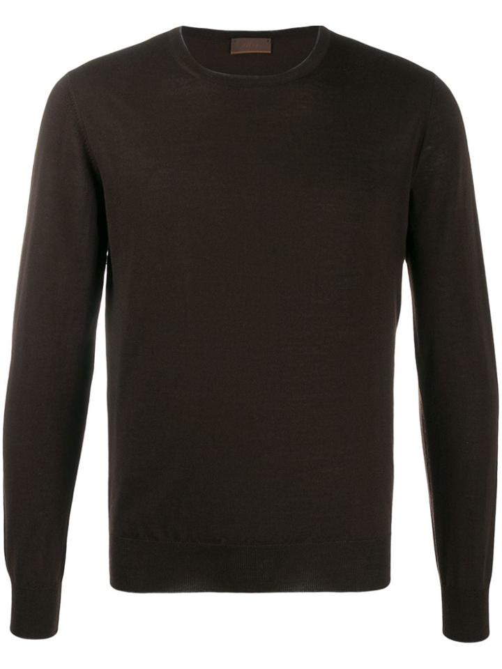 Altea Gauge 14 Contrast Trim Jumper - Brown
