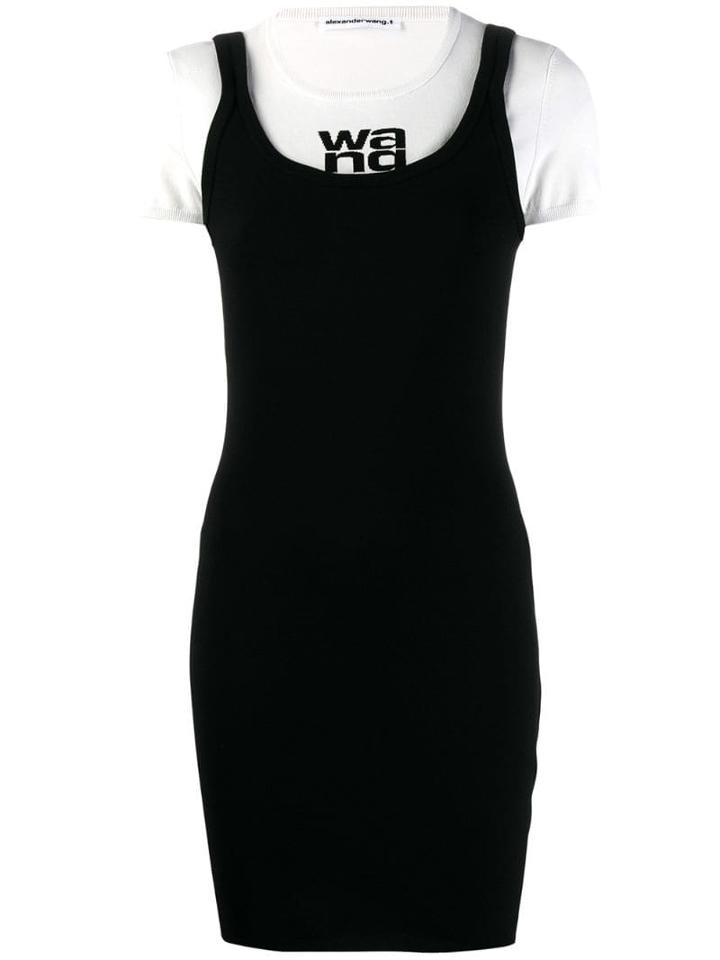 T By Alexander Wang Layered T-shirt Dress - Black