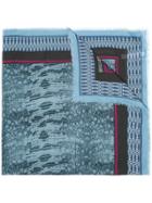 Roberto Cavalli Mesh Print Scarf - Blue