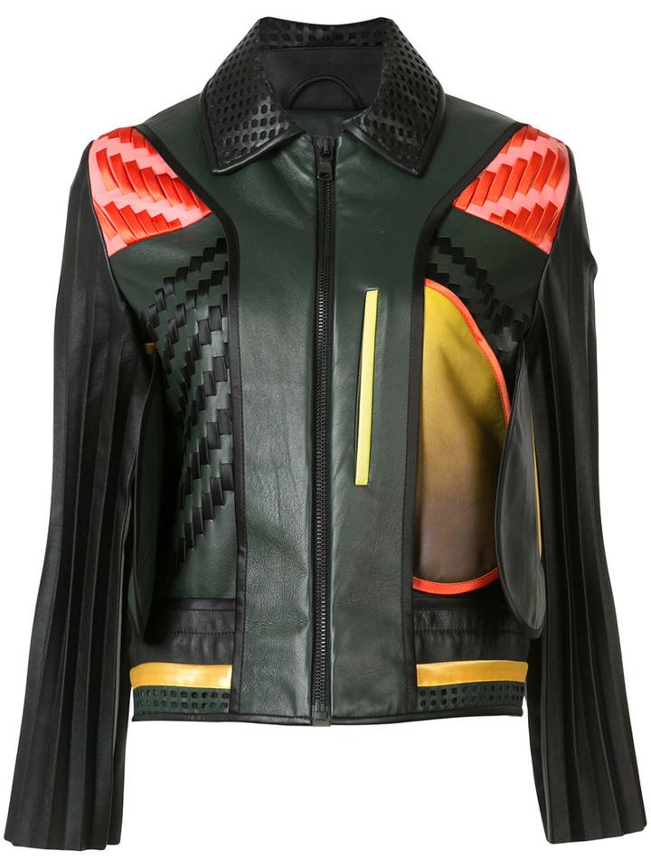 Martina Spetlova - 'inside Out' Jacket - Women - Lamb Skin - 10, Green, Lamb Skin