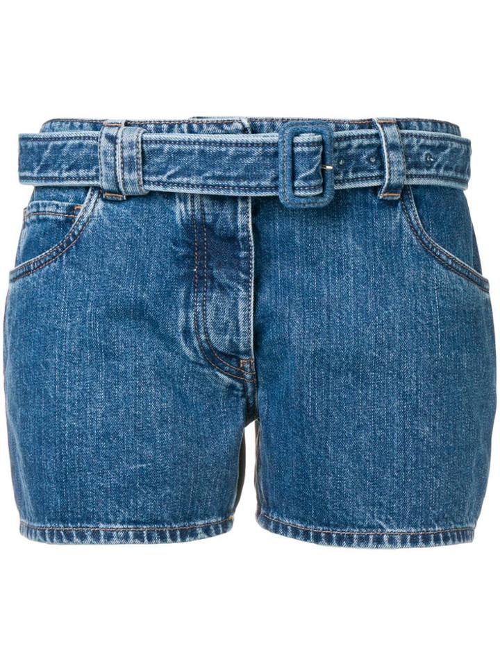 Prada Denim Short Shorts - Blue