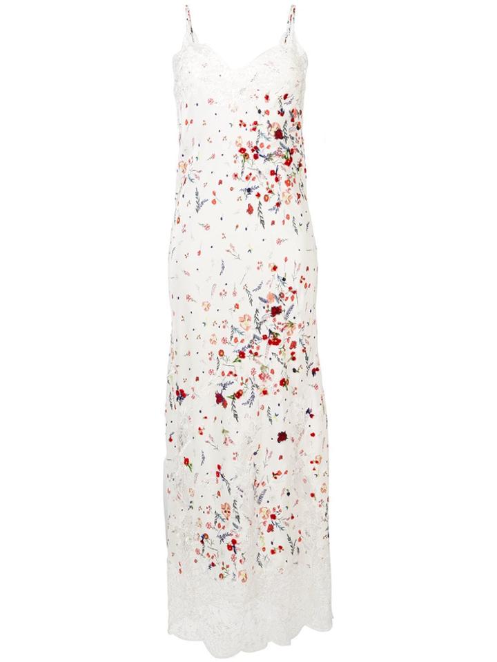 Ermanno Scervino Floral Print Midi Dress - Neutrals