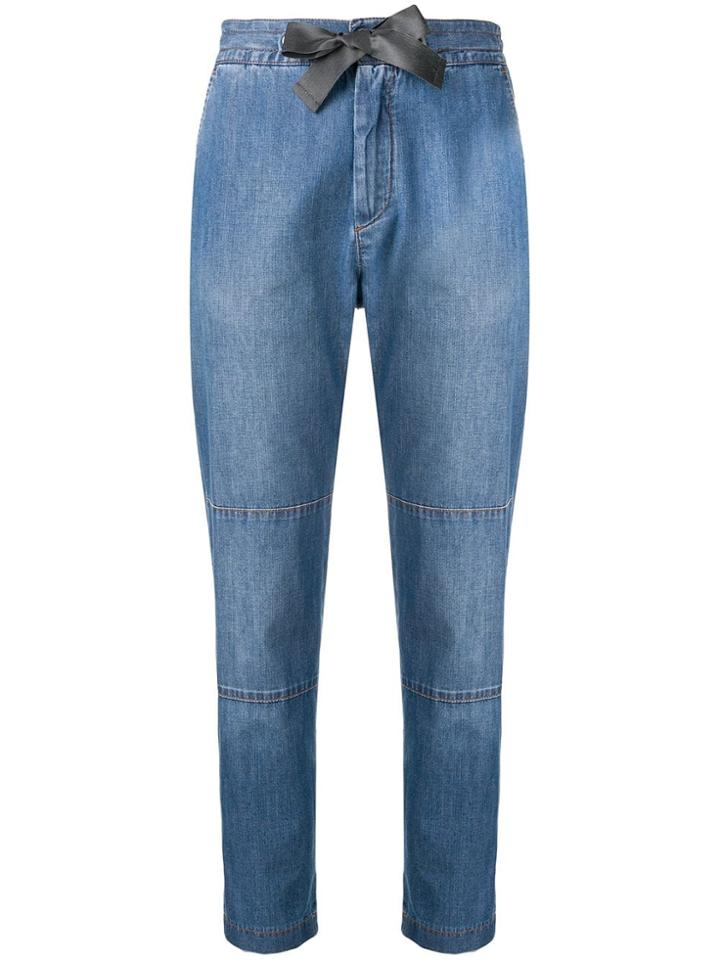 Eleventy Bow Detail Jeans - Blue