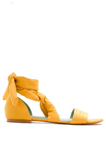 Blue Bird Shoes Flat Sandals - Yellow