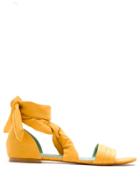 Blue Bird Shoes Flat Sandals - Yellow