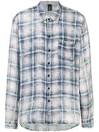 John Varvatos Faded Plaid Shirt - Blue