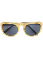 Courrèges Round Framed Sunglasses - Yellow & Orange