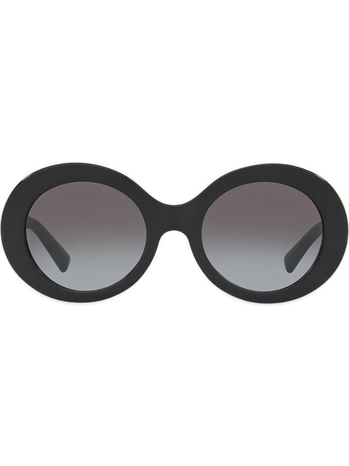 Valentino Eyewear Oversized Round Frame Sunglasses - Black