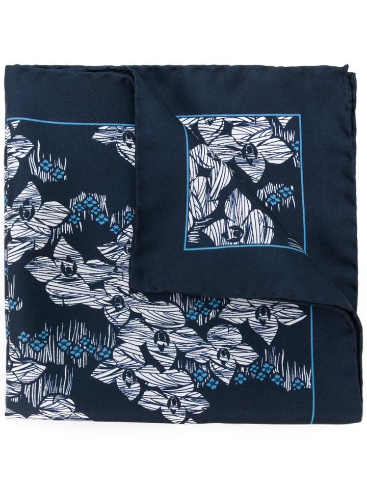 Dolce & Gabbana Floral Print Pocket Square - Blue