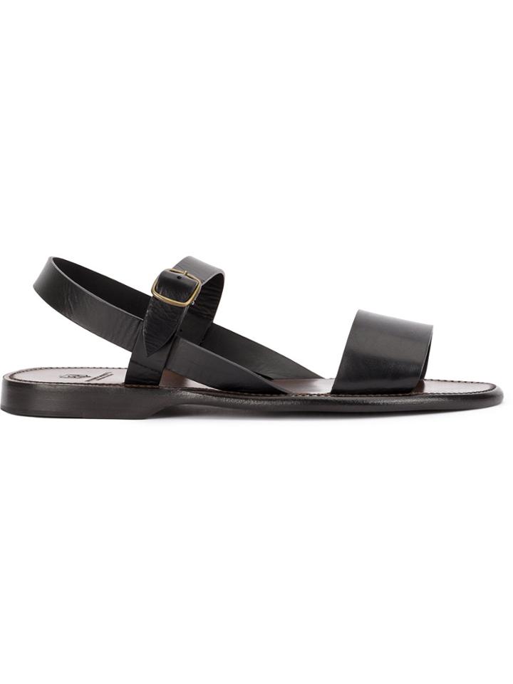 Silvano Sassetti Cross Strap Sandals - Black