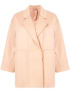 Nº21 Panelled Cocoon Coat - Pink