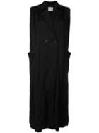 Forte Forte Draped Sleeveless Double Breasted Coat