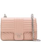 Prada Quilted Logo Shoulder Bag - Nude & Neutrals