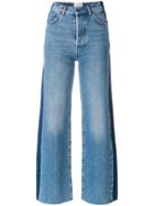Les Coyotes De Paris Wide-leg Denim Culottes - Blue
