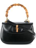 Gucci Vintage Bamboo 2-way Handbag - Black