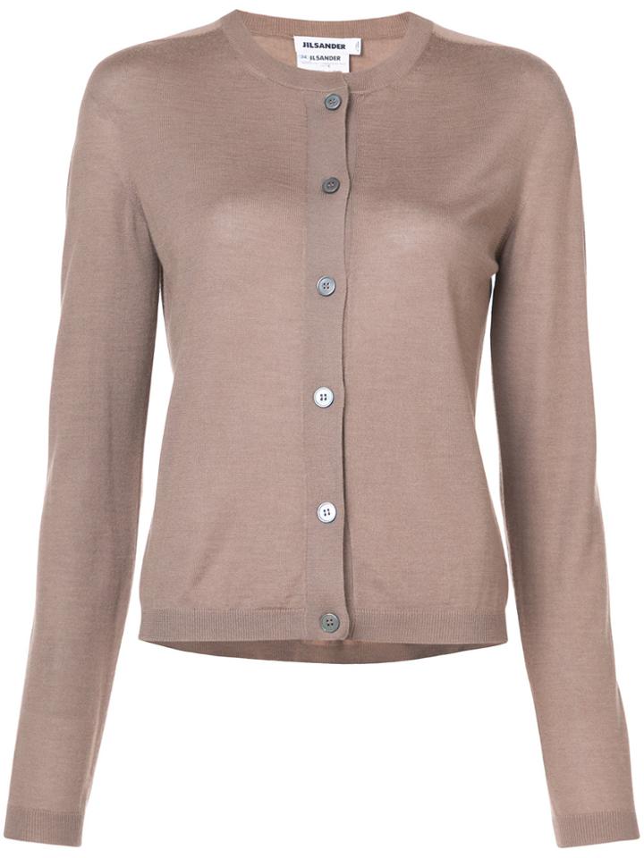 Jil Sander Long Sleeved Cardigan - Brown