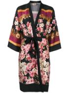 Twin-set Floral Print Kimono - Black