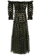 Dolce & Gabbana Off-shoulder Polka Dot Gown - Black