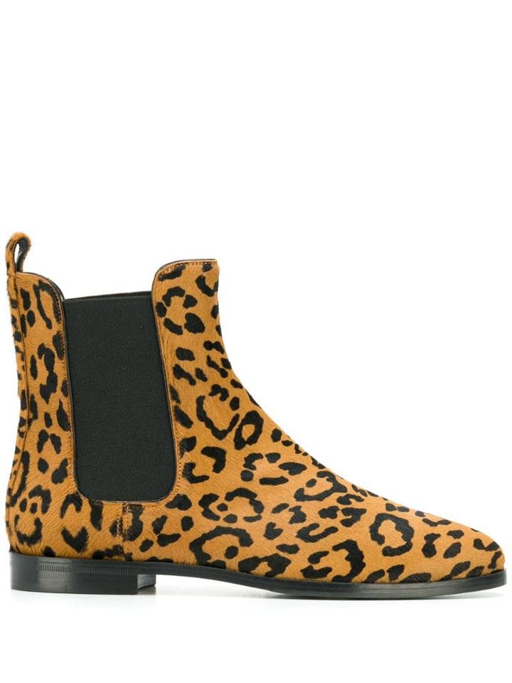 Unützer Animal Print Ankle Boots - Brown