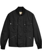 Burberry Pocket Detail Cotton Bomber Jacket - Black